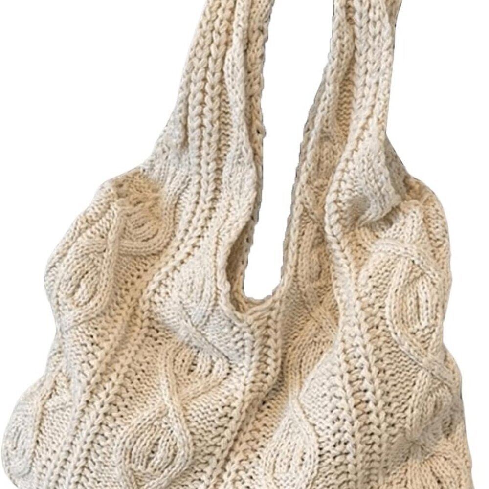 Women's Knitted Crochet Shoulder Bags Casual Hobo Tote Bag Shopping Bags